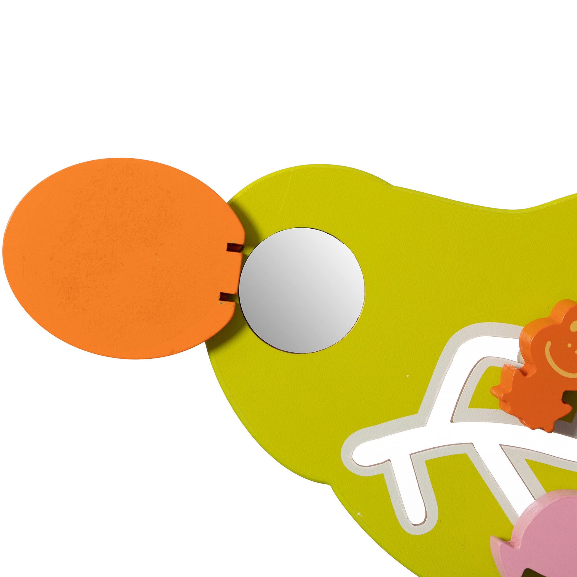 Wall mounted educational toy installed in a childs nursery