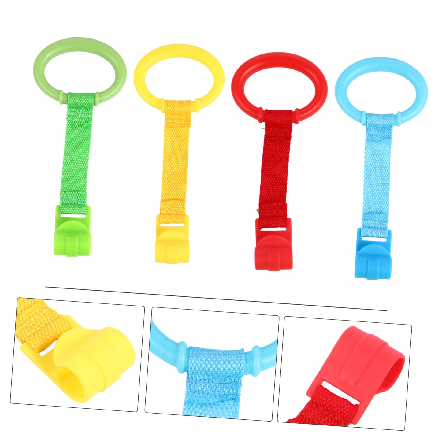 Durable braided strap standing ring for infants