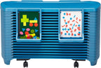 Childrens Factory toddler nap cots stacked on mobile carrier
