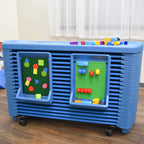 Complete set of 20 preschool rest cots packed for transport