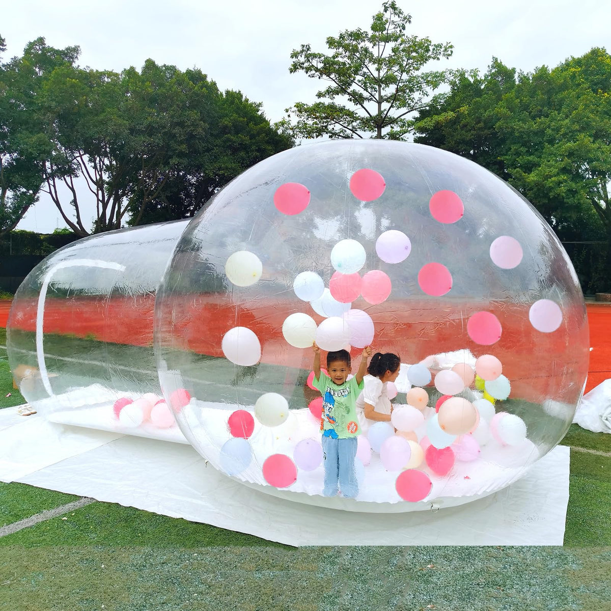 Eapmic bubble tent greenhouse dome side angle