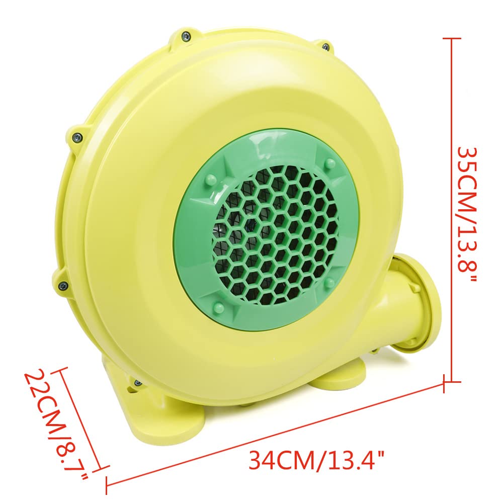 Detail view of the quiet air blower for bubble tent
