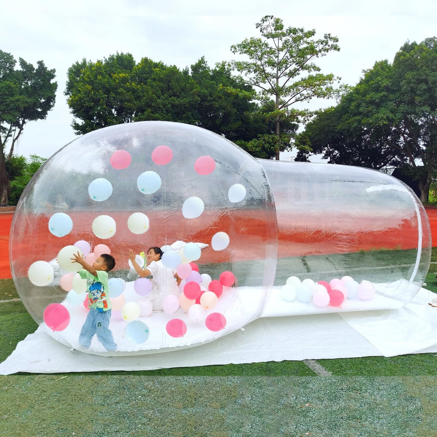 Eapmic inflatable bubble tent illuminated for night event