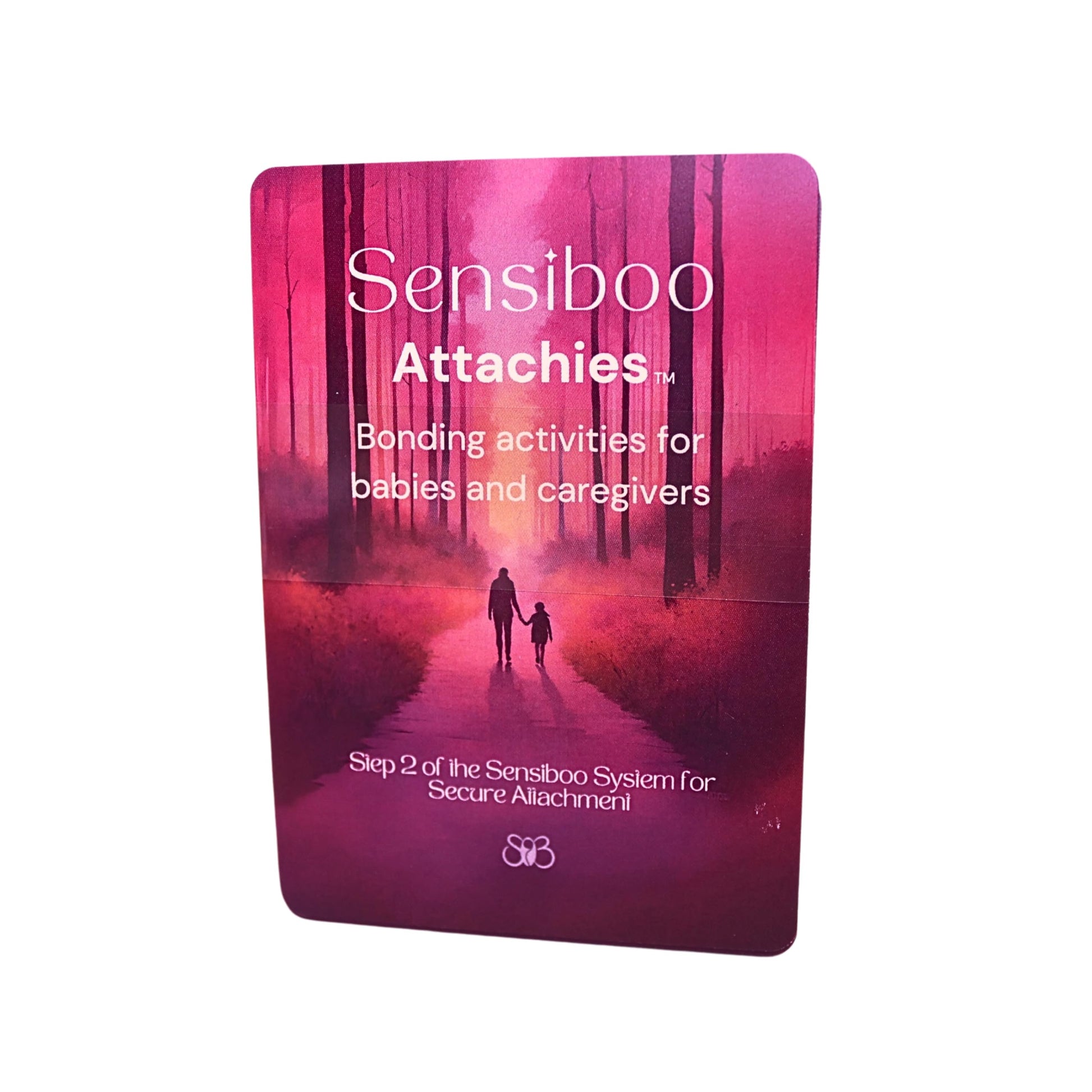 Packaging of Sensiboo Attachies baby development activity cards