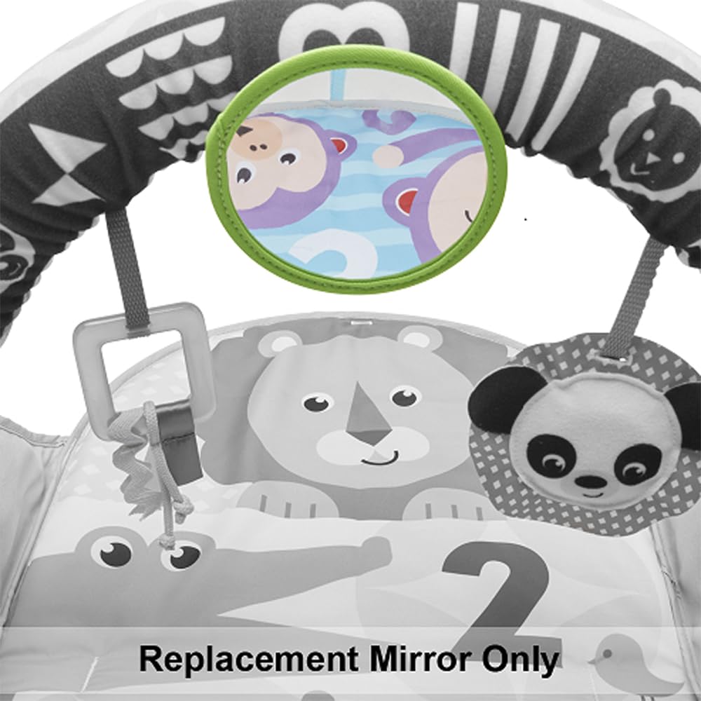 Elliptical shaped baby safe mirror for Fisher-Price gym