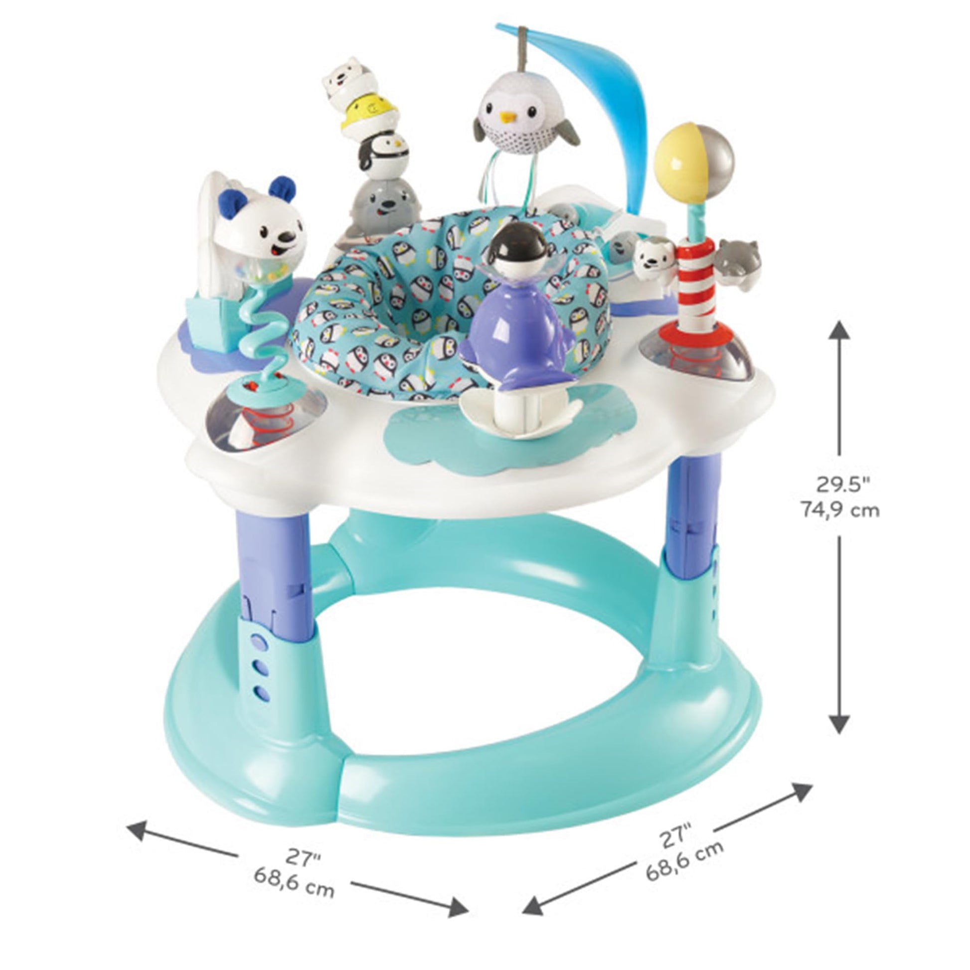 Evenflo ExerSaucer removable seat cover detail