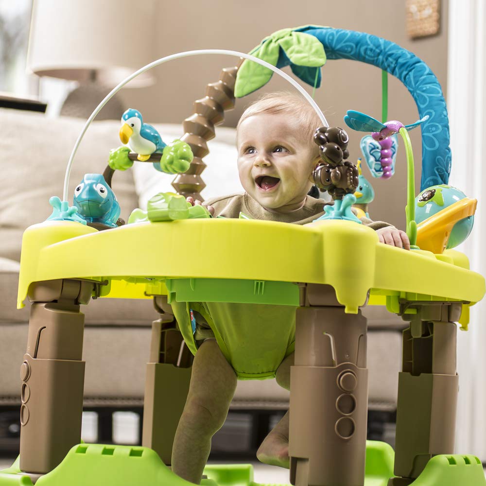 Evenflo Life In The Amazon baby activity saucer with rotating seat