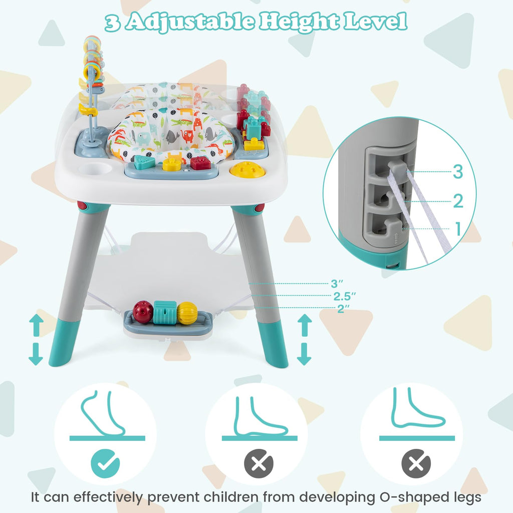 Honey Joy activity center height adjustment mechanism