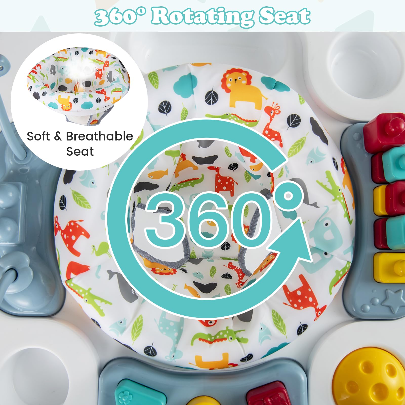 Honey Joy baby bouncer in standing play table mode