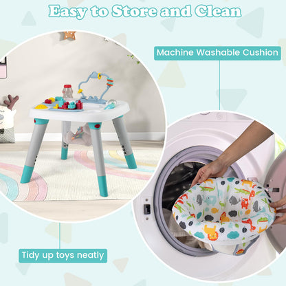Close up of musical toy console on Honey Joy activity center