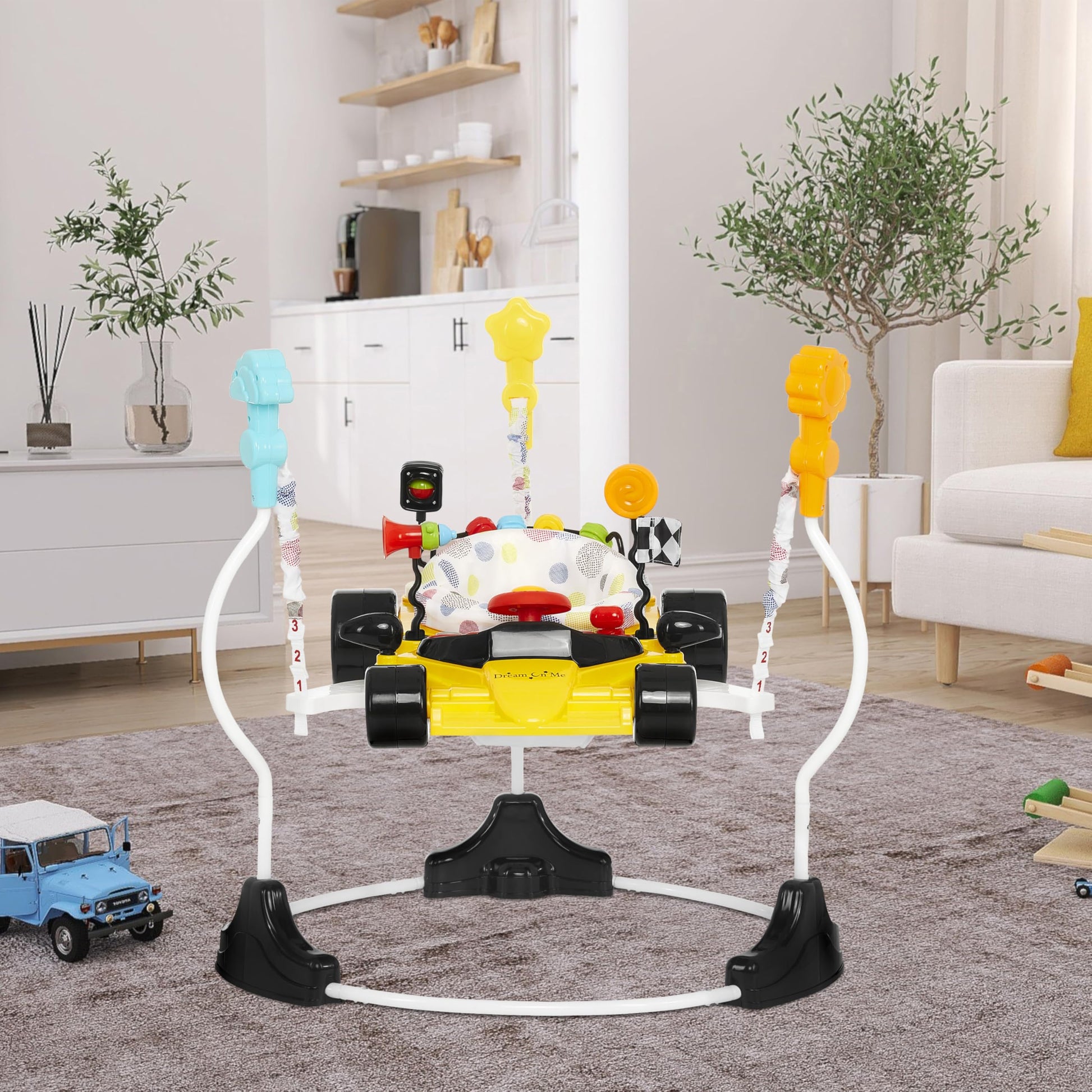 Child playing in Dream On Me Champ Activity Center and Jumper