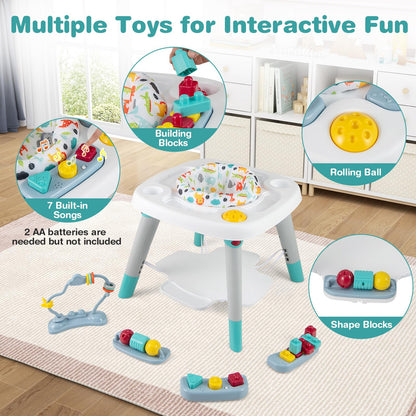 Detachable musical toys on Baby Joy activity center
