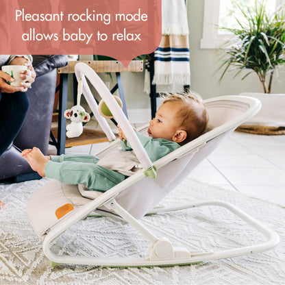 Tiny Love baby rocker in stationary mode earth tones