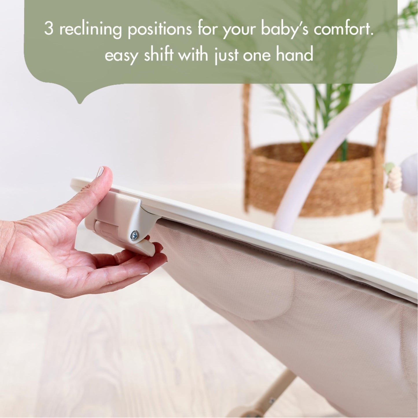 Tiny Love rocker folded flat for compact storage