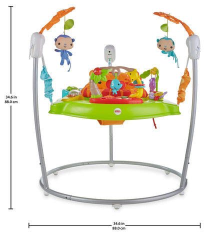 Fisher-Price Jumperoo frame and toy layout for infants