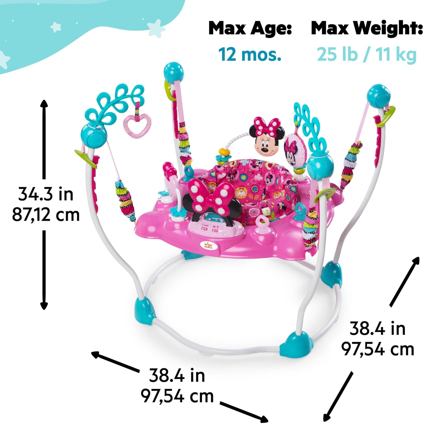 Top down view of activity jumper toy layout