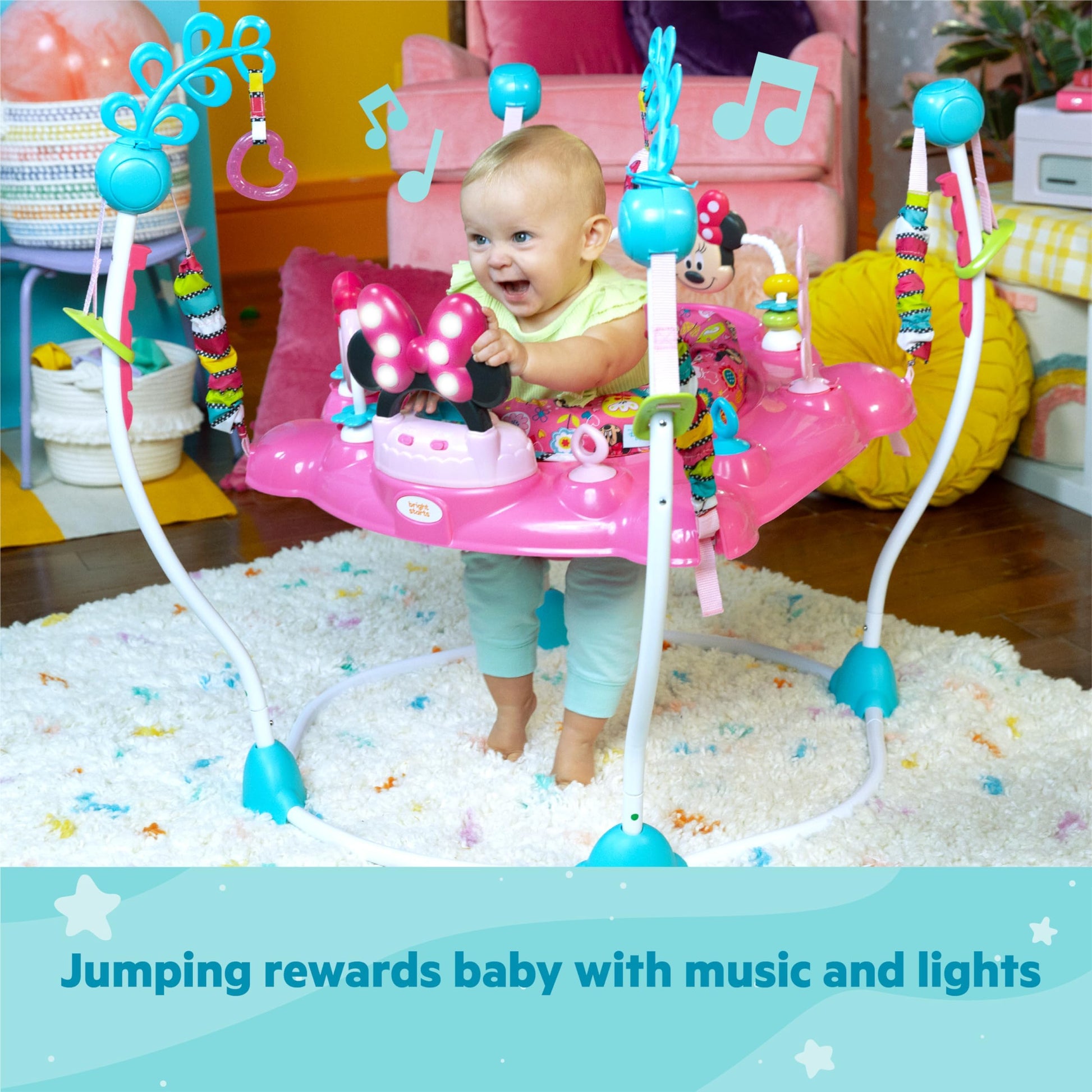 Detailed view of Minnie Mouse themed interactive toys