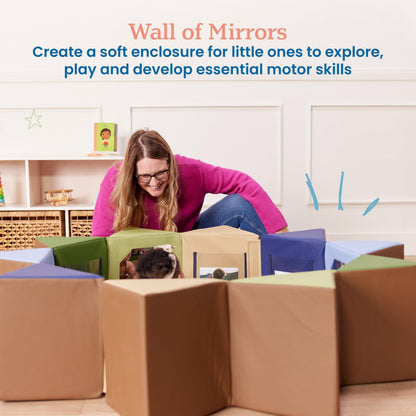 SoftZone round activity mat and pentagon walls setup