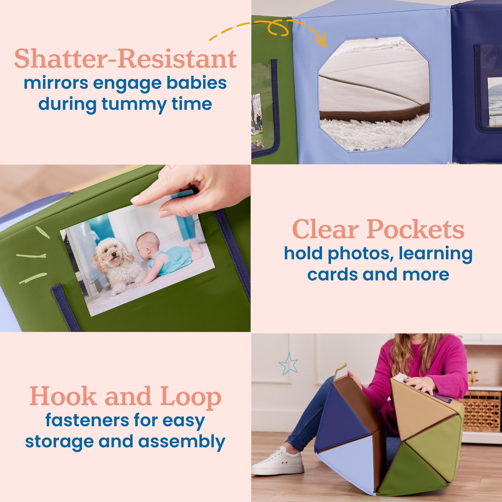 Folded ECR4Kids SoftZone set showing compact storage