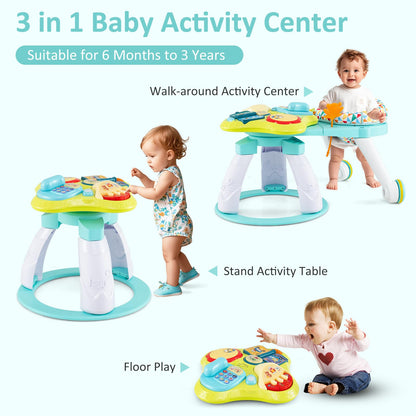 Green Infans 3 in 1 activity center adjustable heights