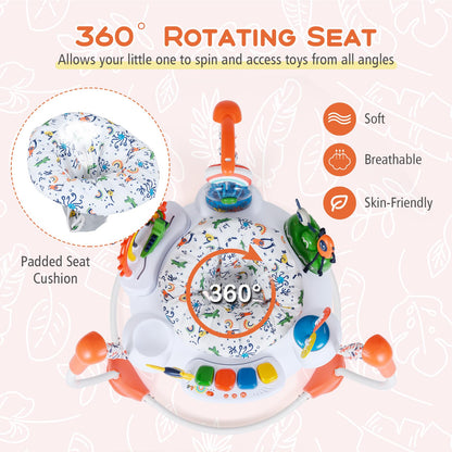 BABY JOY bouncer showing three adjustable height levels settings