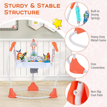 BABY JOY activity center sturdy metal frame with anti slip pads
