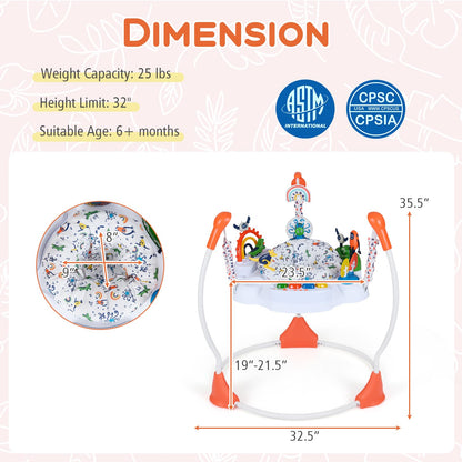 BABY JOY orange baby bouncer premium safety compliant play station