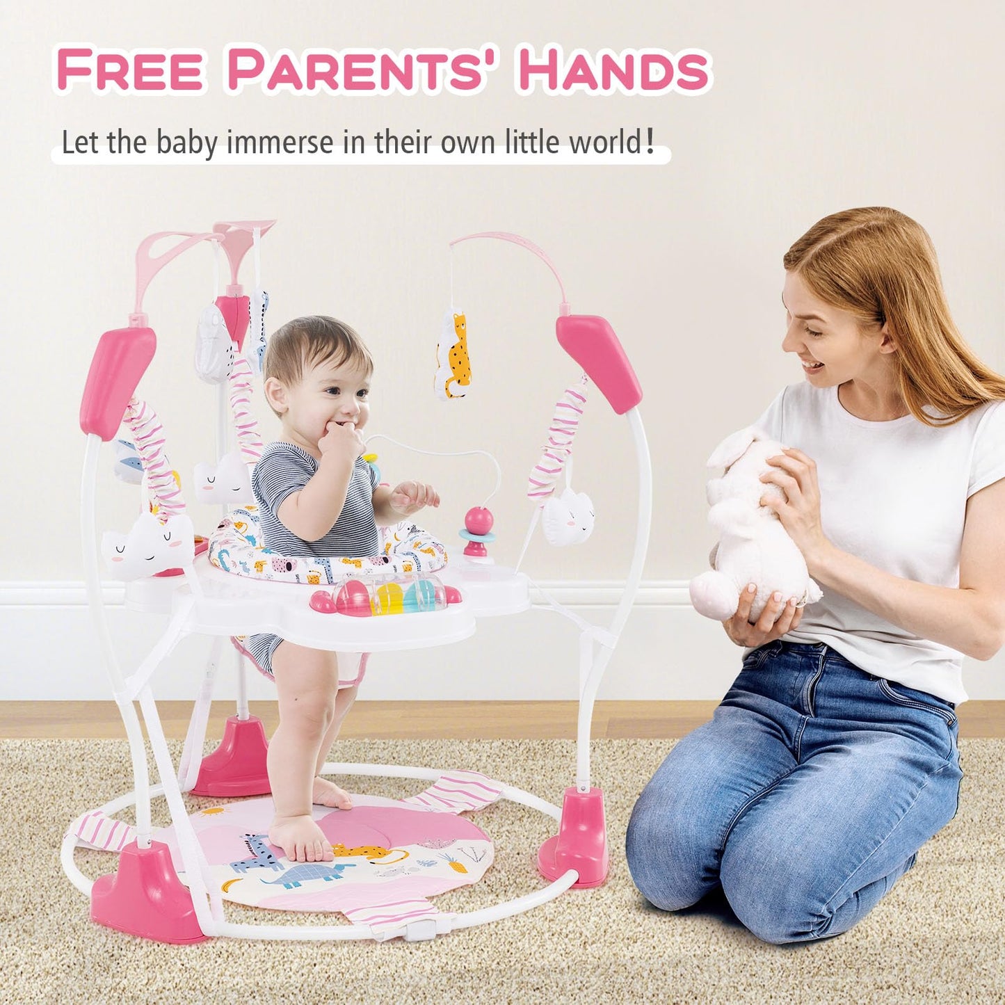 Infans baby jumper with 360 degree rotating seat