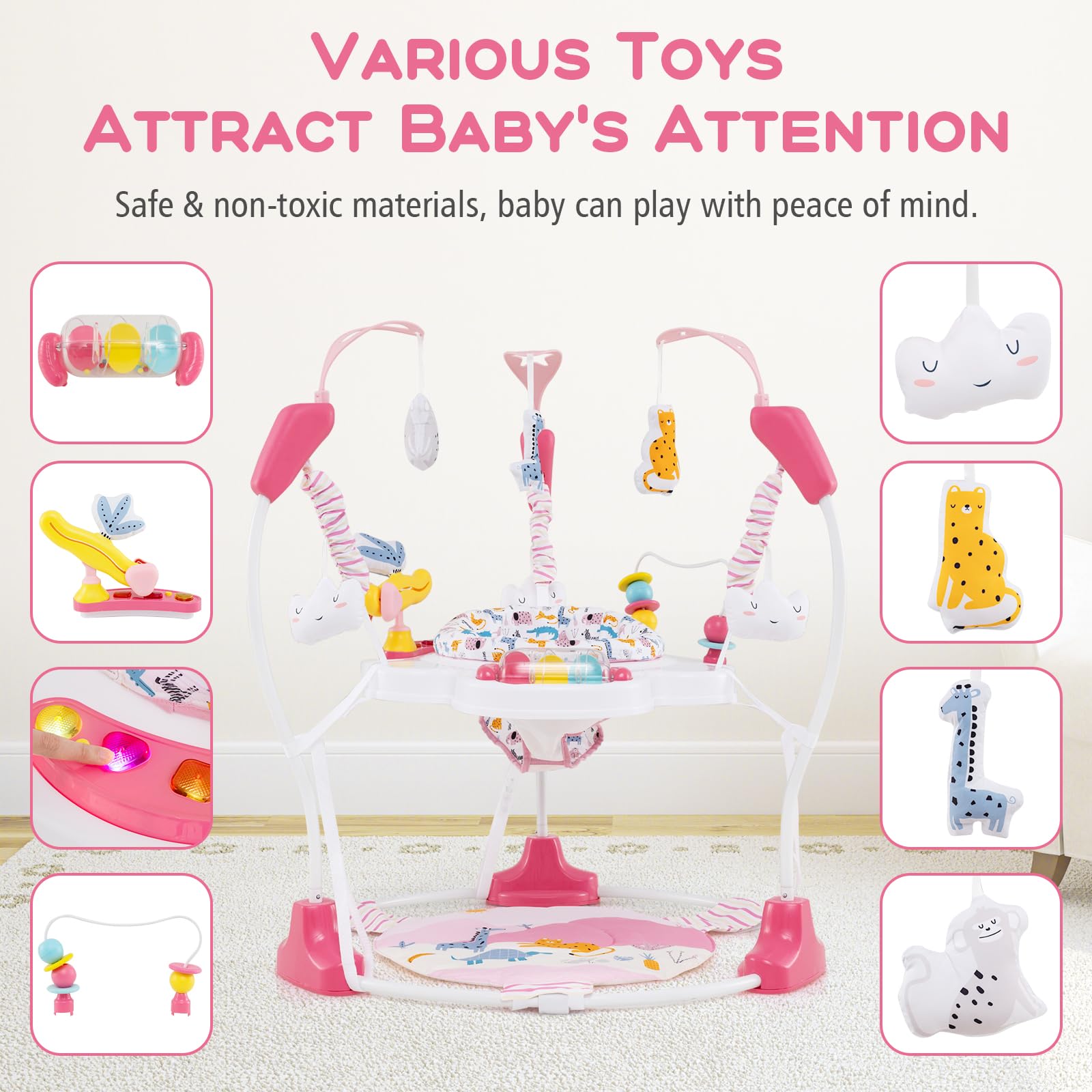 Top down view of Infans interactive baby play center