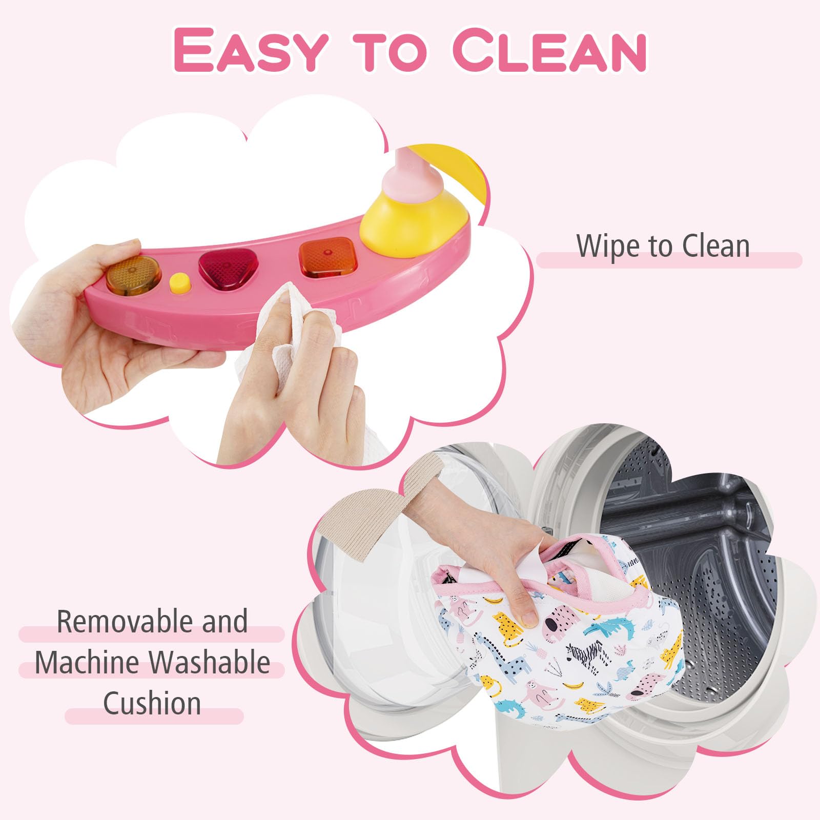 Infans baby activity center hanging plush toys detail
