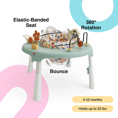 Oribel PortaPlay baby activity center seat rotation and bouncy feature
