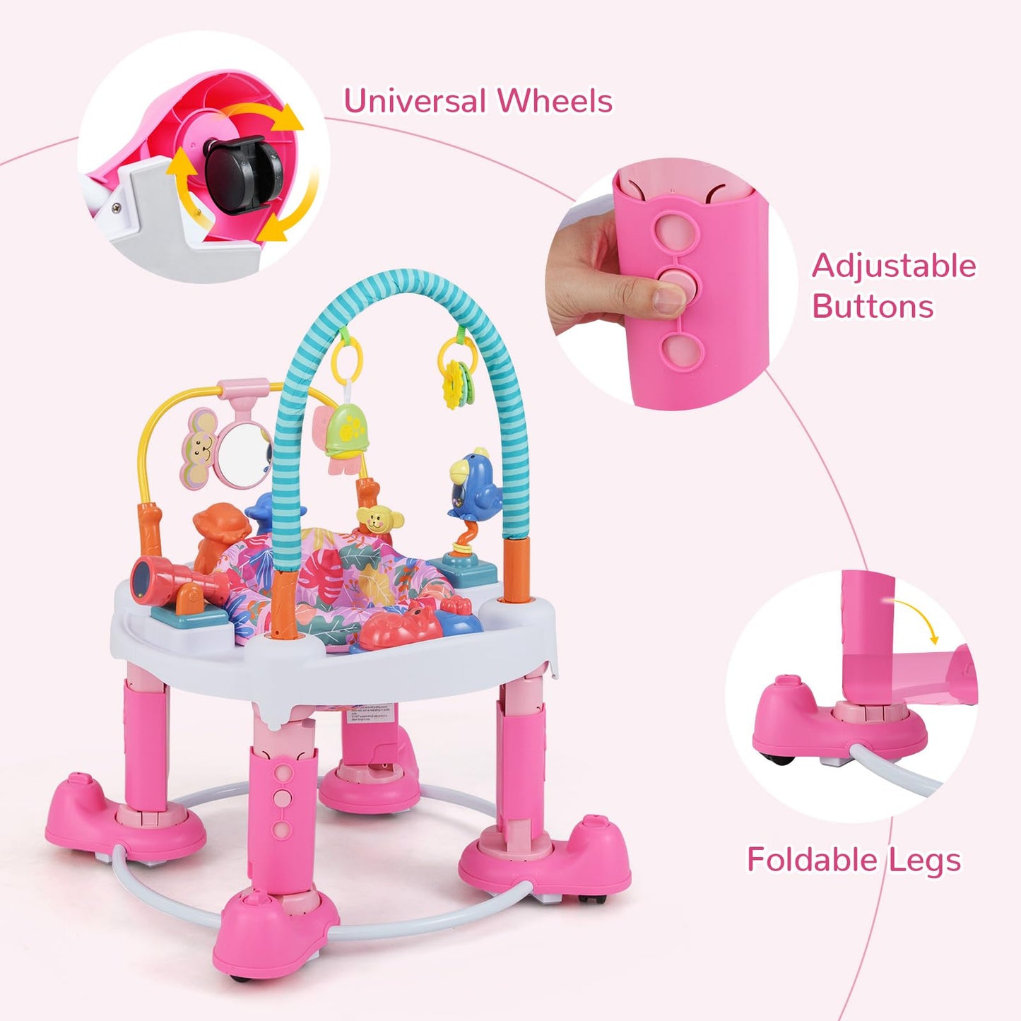 Infans baby bouncer foldable frame for storage