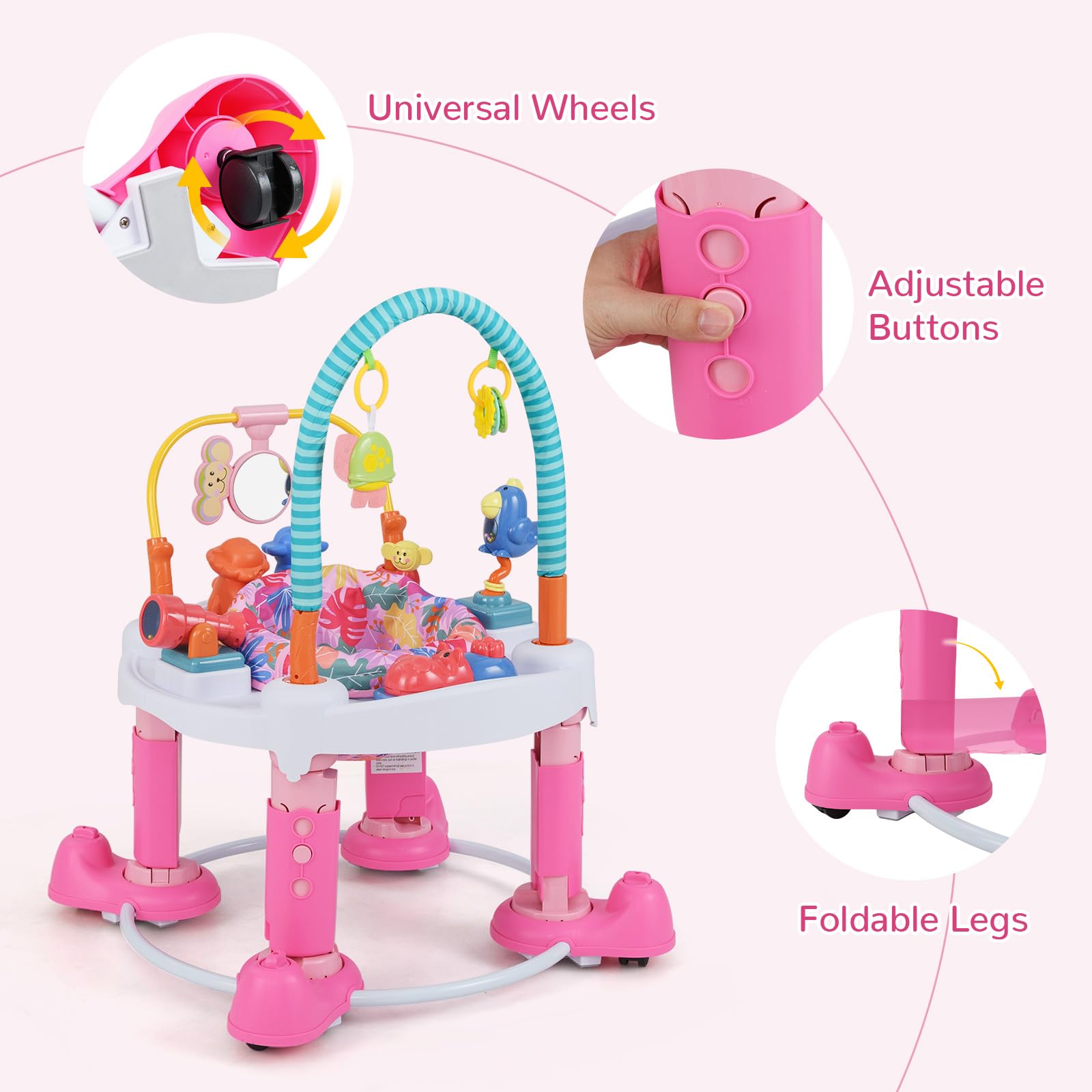Infans baby bouncer foldable frame for storage