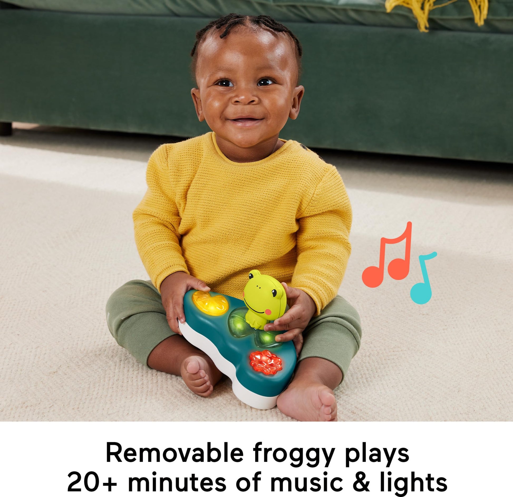 Side view of Fisher-Price Jumperoo height adjustment