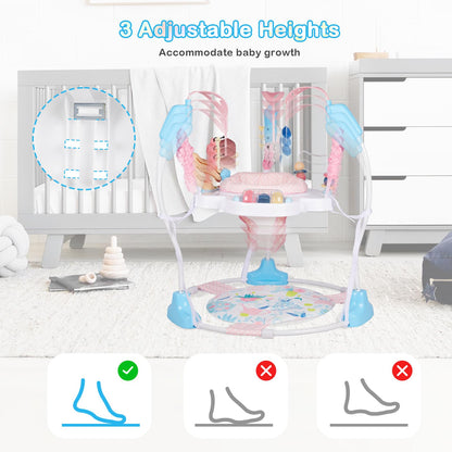 Top down view of baby activity center play station