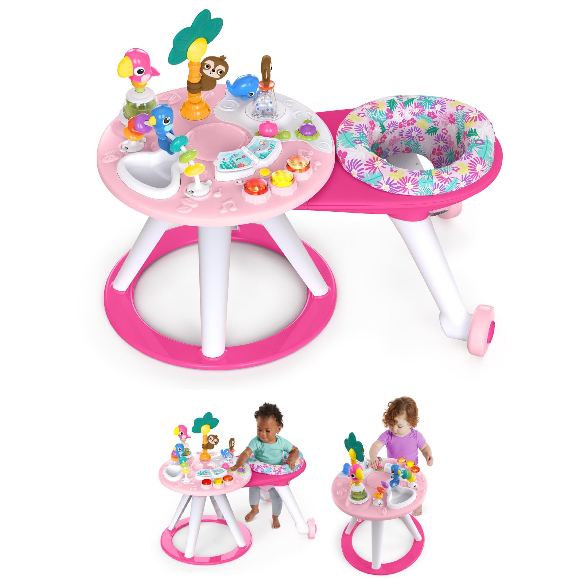 Bright Starts Around We Go activity center rotating seat detail