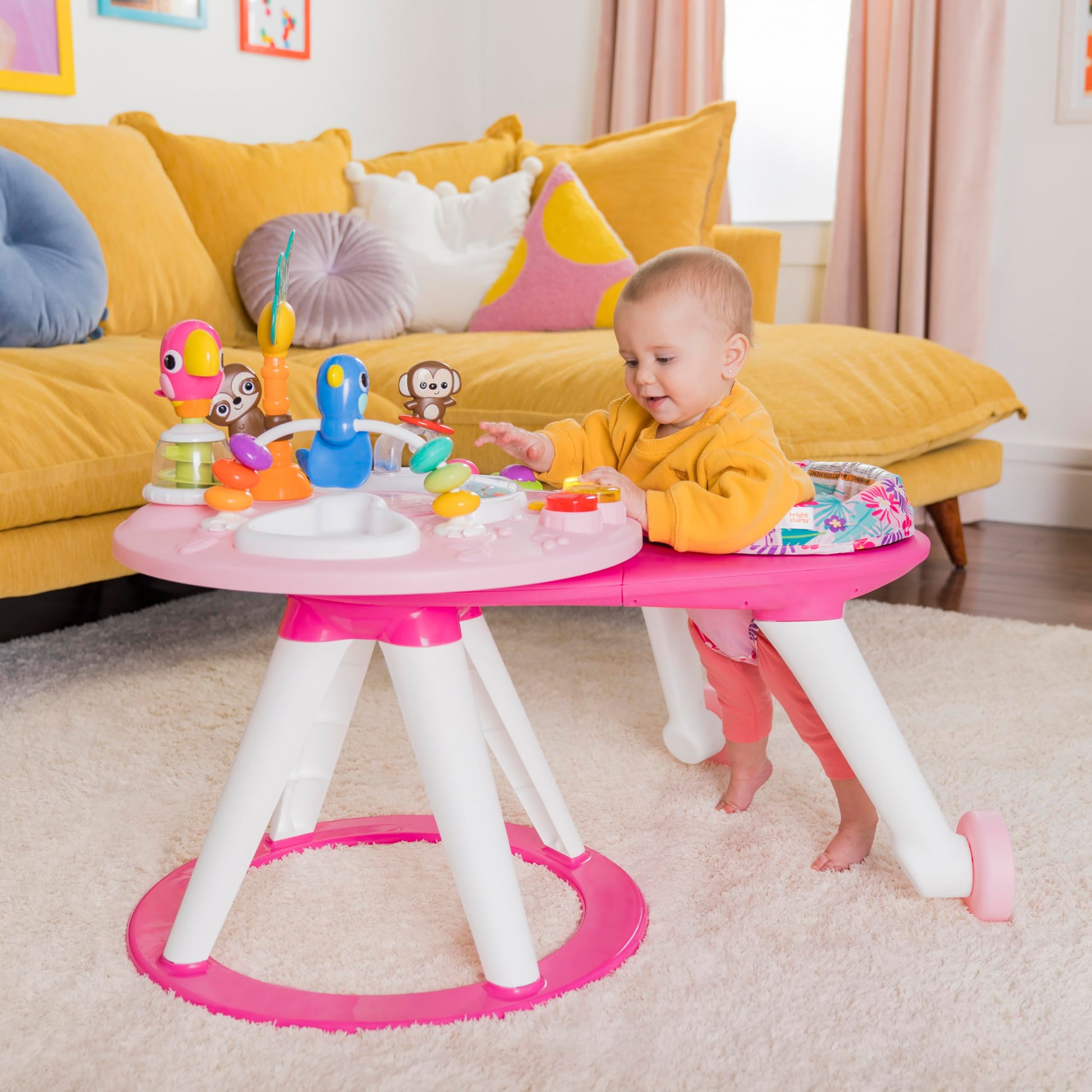 Tropic Coral activity table with 10 developmental toys