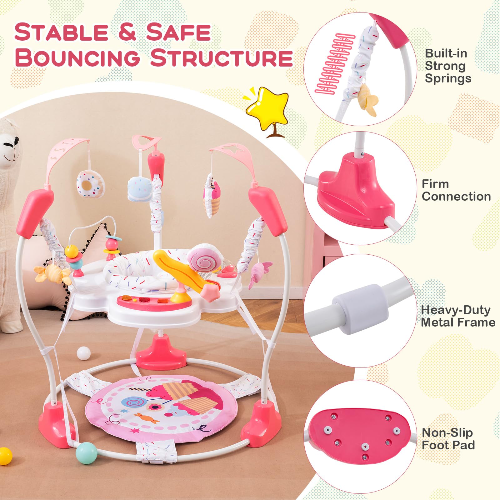 Baby Joy learning center with music and light features