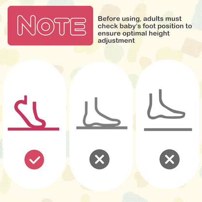 Side profile of baby bouncing activity center