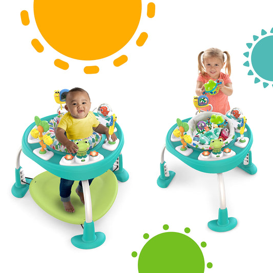 Bright Starts activity center showing the 360-degree rotating seat