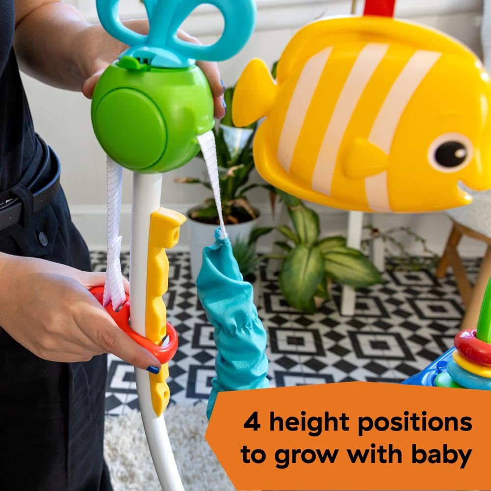 Side view of Baby Einstein jumper showing sturdy construction