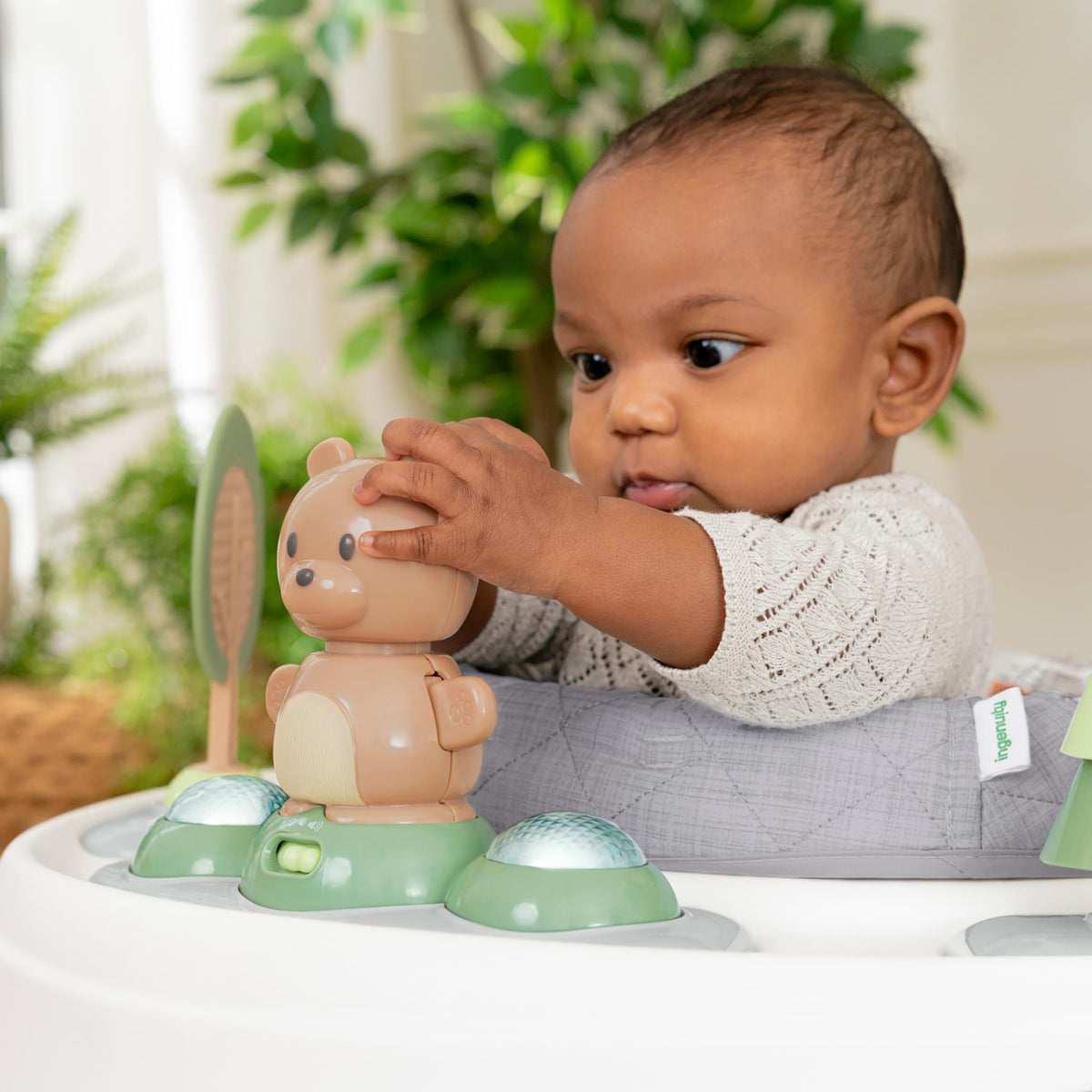 Ingenuity Spring And Sprout Activity Jumper in bounce mode