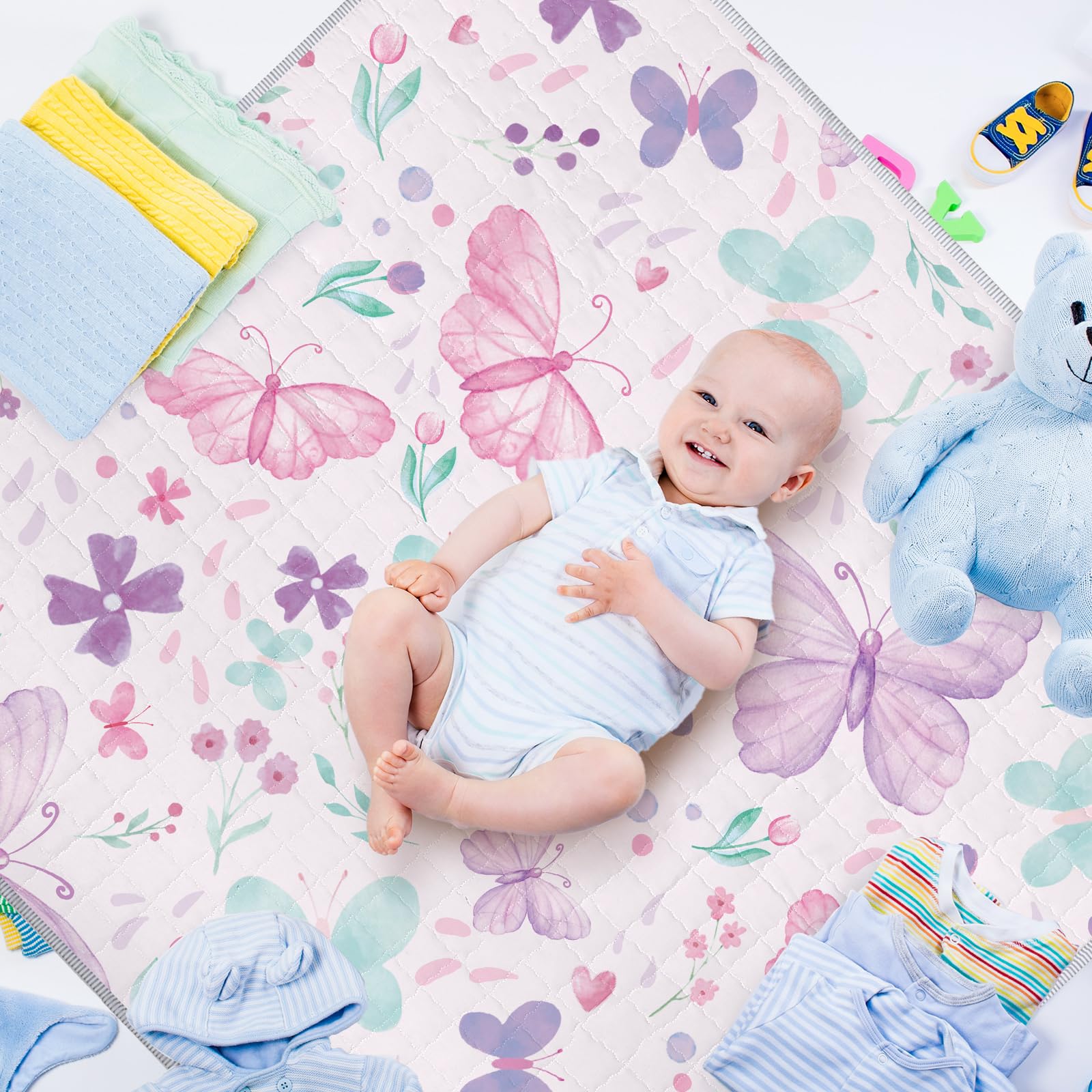 Folded Funtery 43 x 43 inch baby crawling mat
