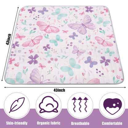 Non-slip silicone backing of Funtery baby play mat