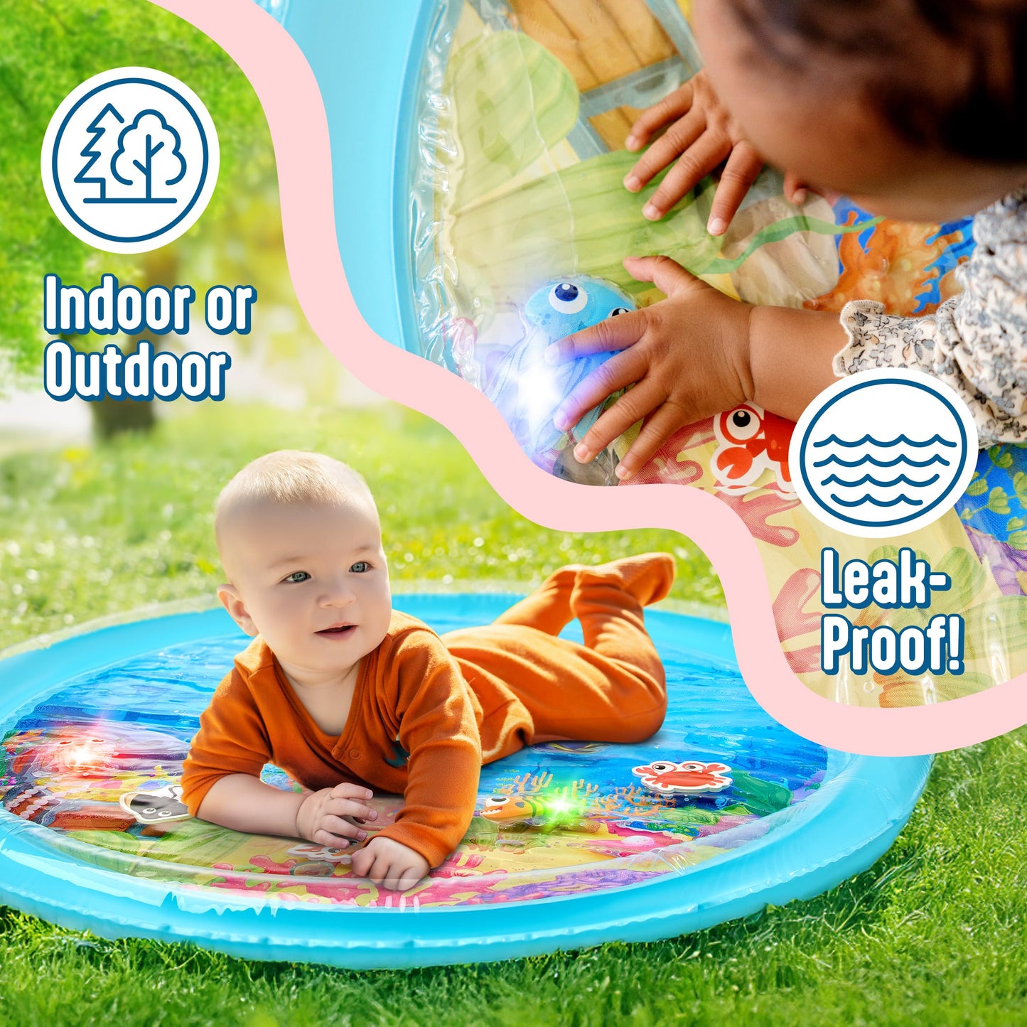 Top view of the extra-large 30-inch water play area