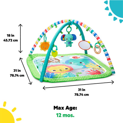 Bright Starts Wild Wiggles gym with tummy time mirror