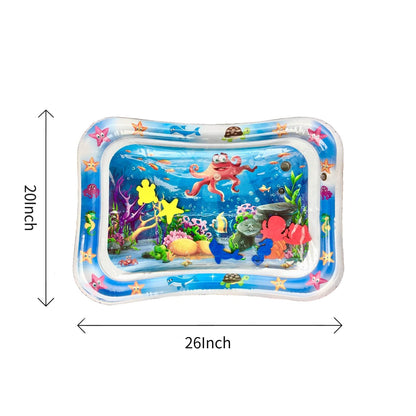 PandaEar baby water mat showing durable leak proof fill valves close up