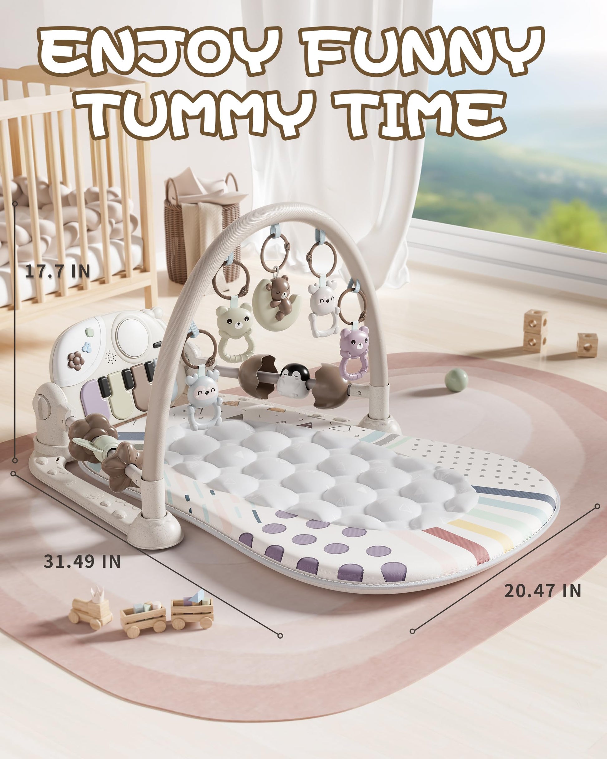 Detachable musical piano board from Jovow activity center