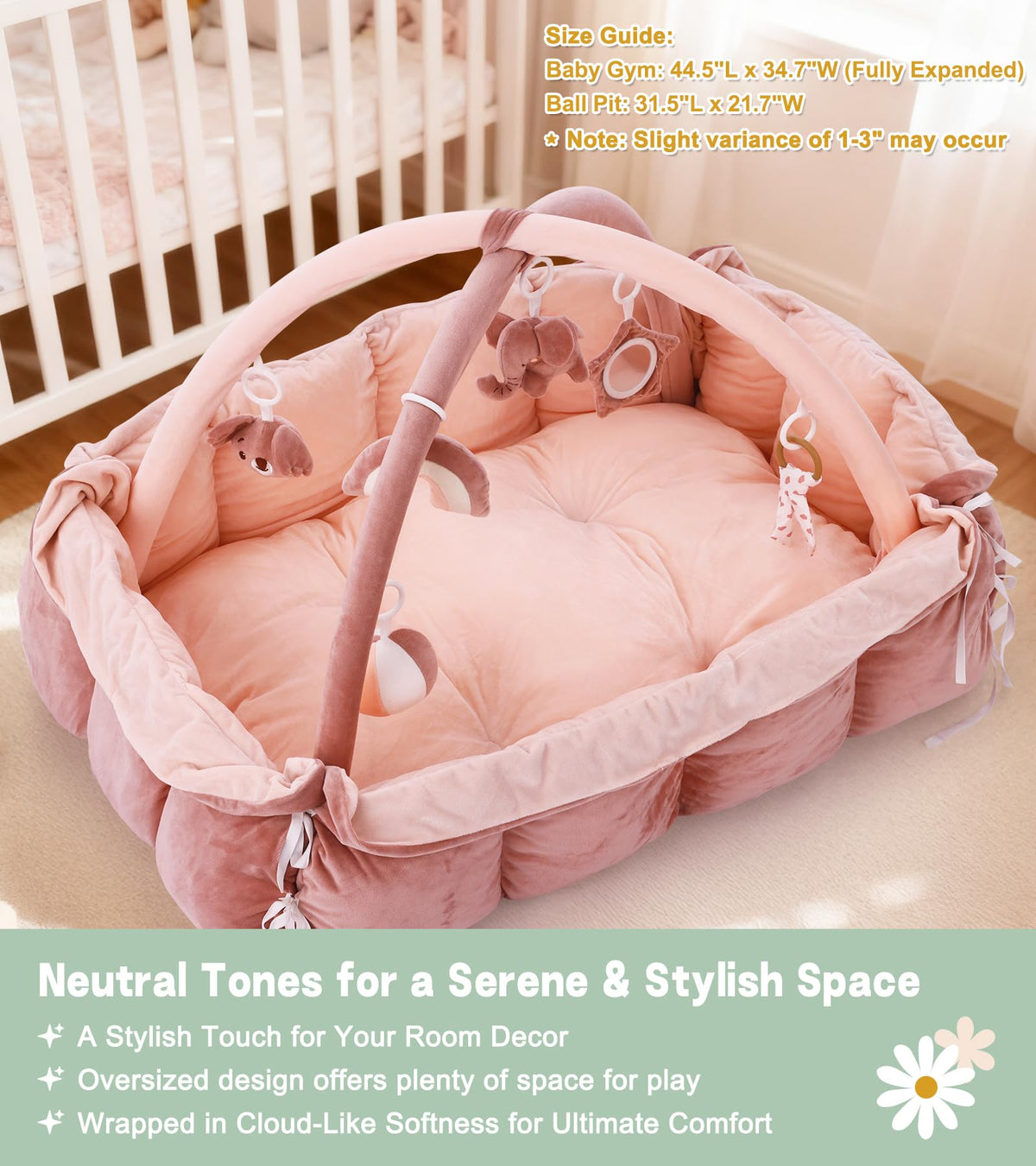 Foryoomi play gym set up as an interactive ball pit.