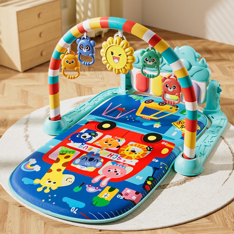 Educational sensory development gym mat for babies 0 to 12 months
